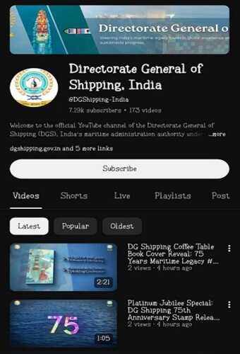 DG Shipping youtube